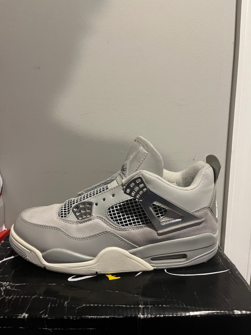 Jordan Men’s Light Gray and Silver Athletic Sneakers